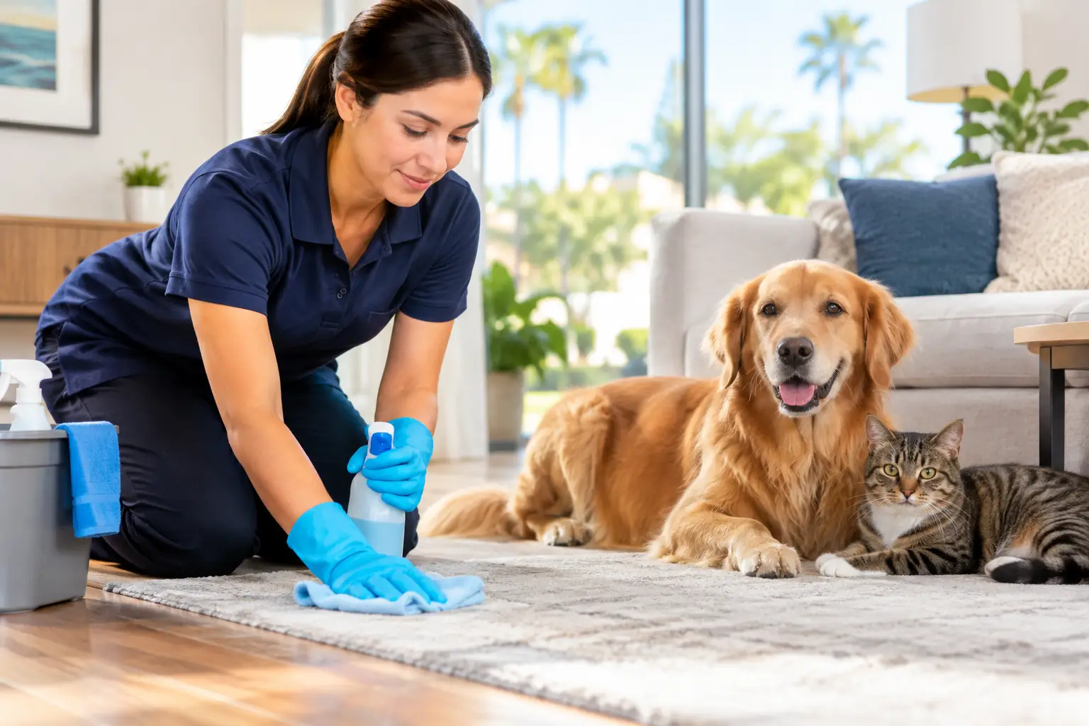 Can Cleaners Work Around Pets? A Safe Plan