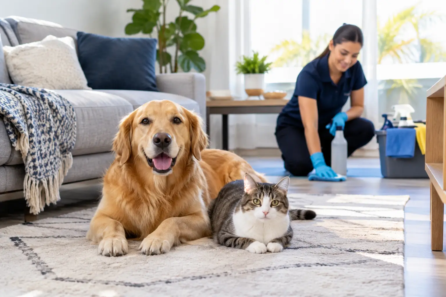 Can Cleaning Services Accommodate Pets Safely?